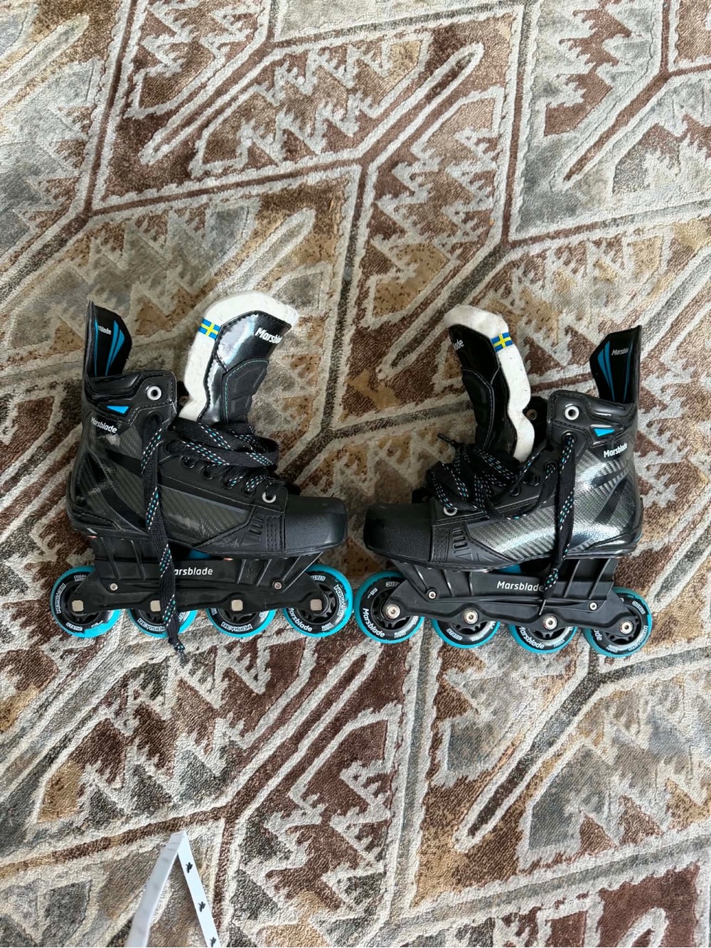 Marsblade Inline Speed Skate - Black with Blue Accents - Picture 2 of 6